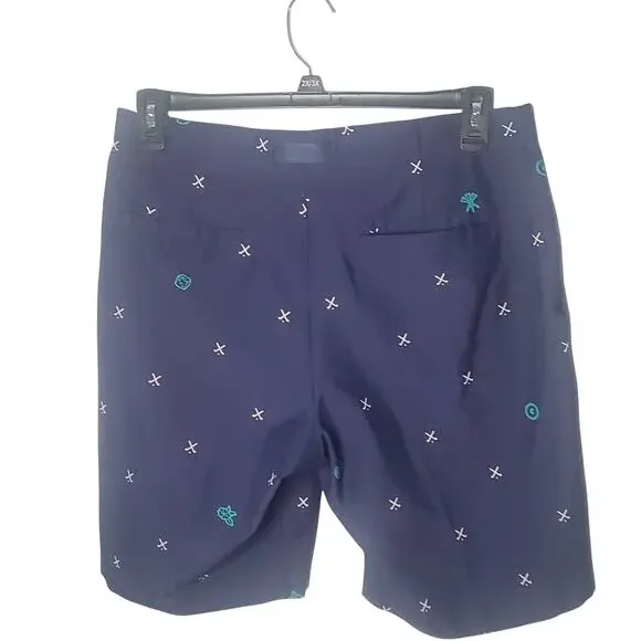 Nike Flex Charm Novelty Golf Print Dri-Fit Slim Shorts Blue 34 Belted CQ4877-451 - Picture 6 of 12